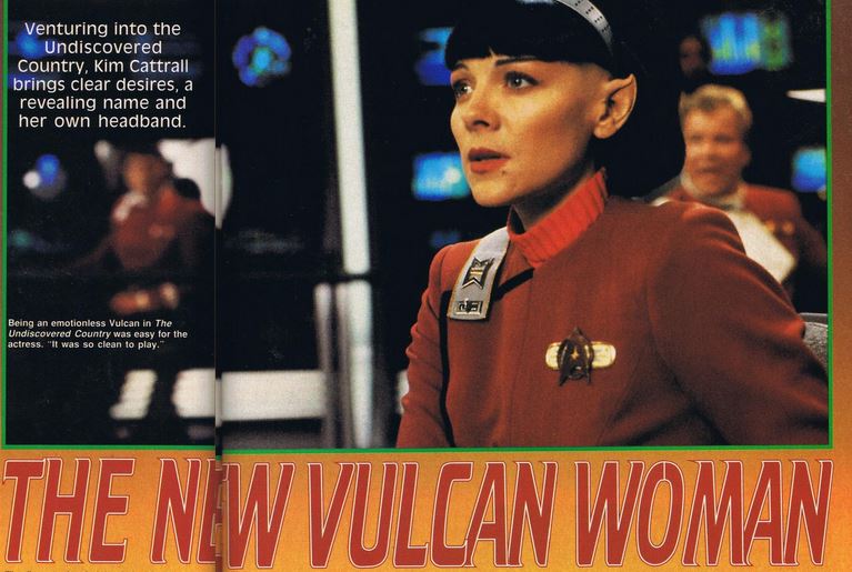 Starlog photo of Valeris with the headline The New Vulcan Woman